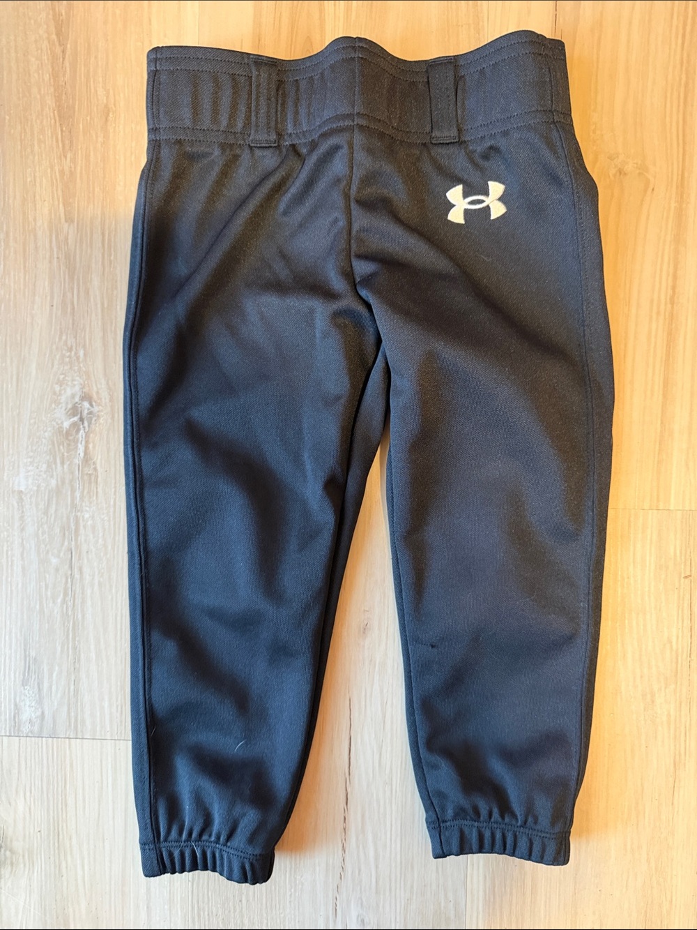 Under Armour Black Kids' Baseball TBl Pants with White Logo